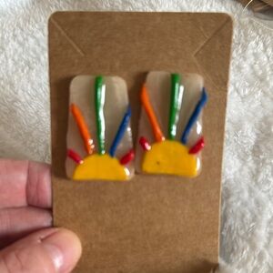Colorful Sunburst Earrings